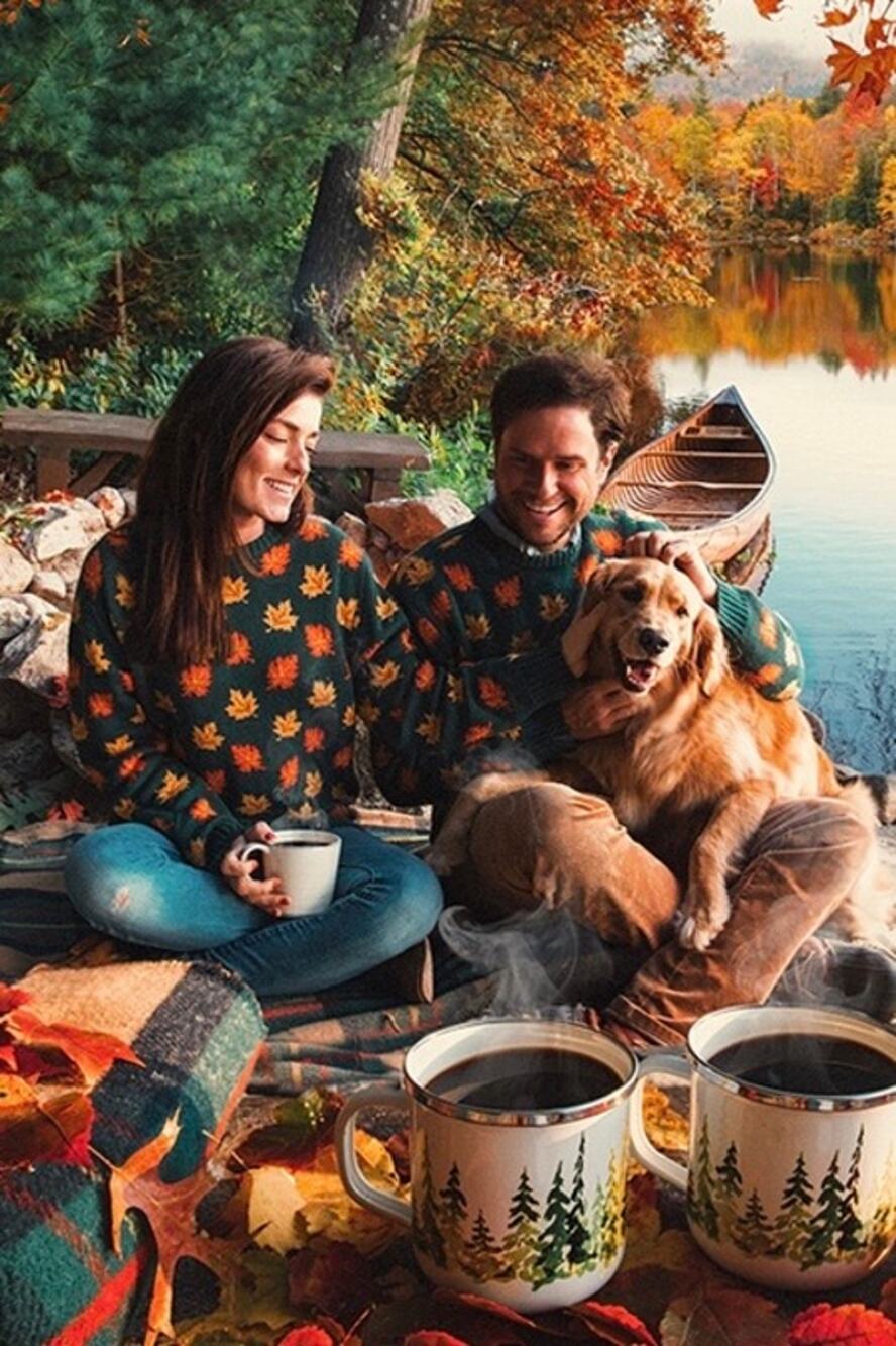 Kiel James Patrick The Big Cozy Fall Leaf Sweater